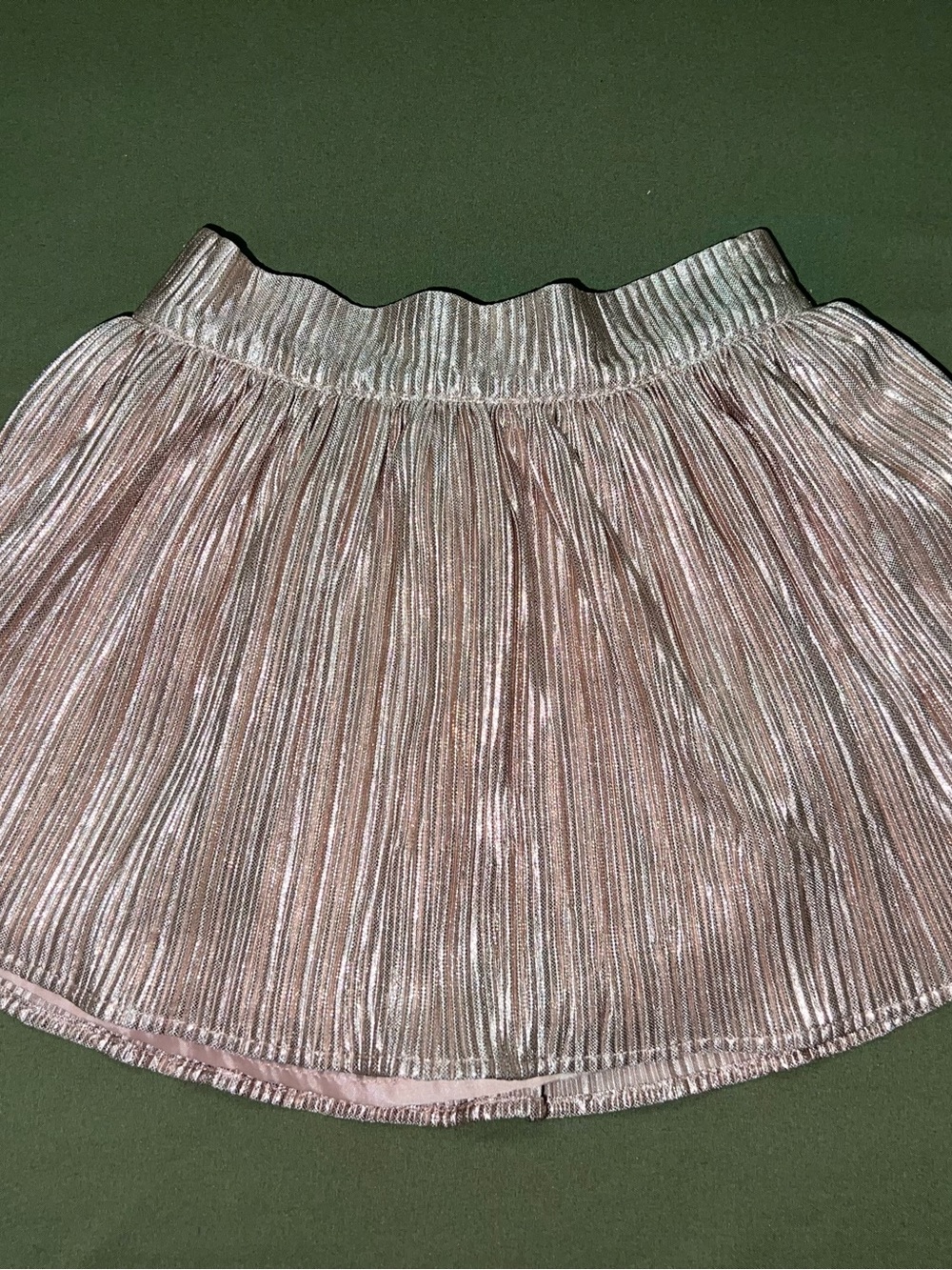 Janie and Jack Baby Girls Metallic Pink Pleated Skirt